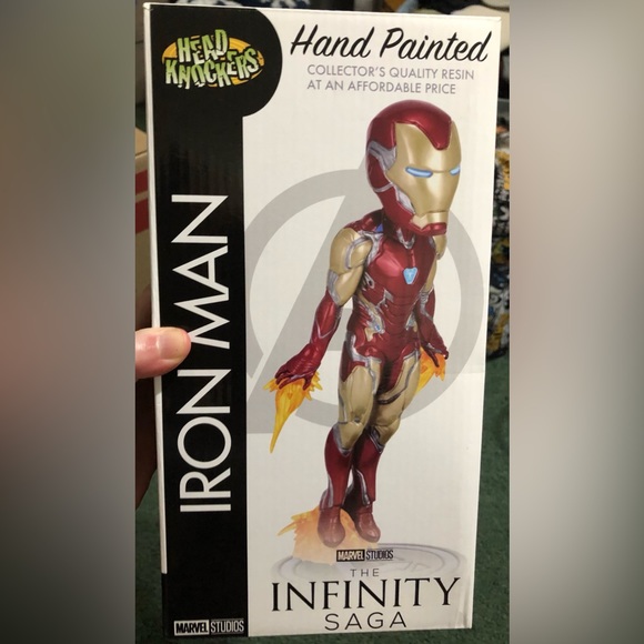 IRON MAN INFINITY SAGA HEAD KNOCKERS STATUE HANDPAINTED NEW - Picture 1 of 6